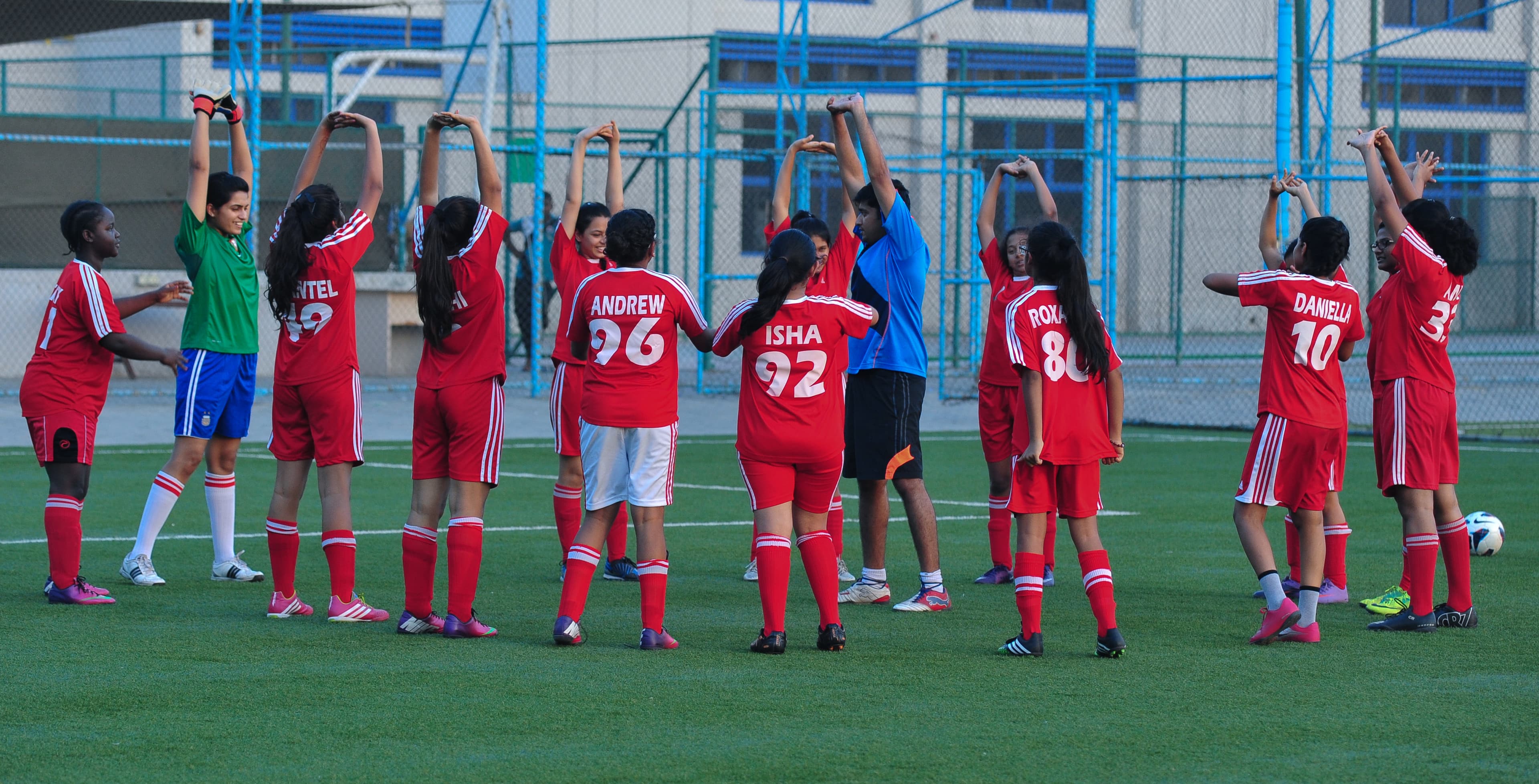 CFFA Girls Pitchside Team Discussion