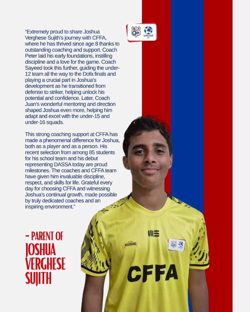 Joshua Verghese Sujith - Testimonial Poster